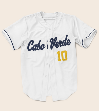 Cabo Verde Full Button Authentic Baseball Jersey (Purity)