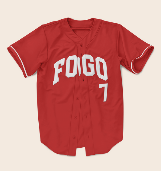 Fogo Full Button Authentic Baseball Jersey