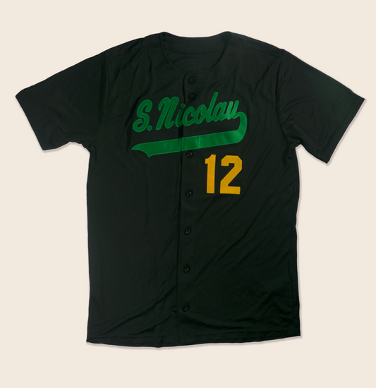 São Nicolau Full Button Authentic Baseball Jersey